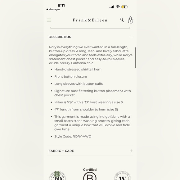 Frank & Eileen Rory Vintage Maxi Shirt Dress NWOT - Picture 4 of 6